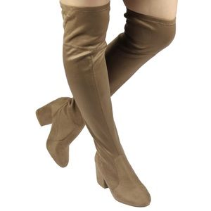NWT! Wild Diva ADA-33 CHUNKY HEEL KNEE HIGH BOOTS